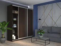 Шафа купе Doros Сіті 24 Венге 3 ДСП 208х60х240 (42001002) - мініатюра 3