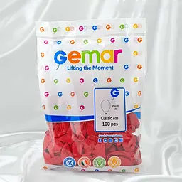 Надувні повітряні кульки Gemar 26 см (10") 100 шт наповнення повітрям або гелієм Кораловий - мініатюра 3