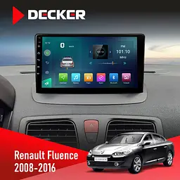 Штатна магнітола Renault Fluence 2009-2017 Decker D9-009 4x64, DSP, 4G, 2k Decker (НФ-00008377)