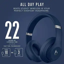 Бездротові навушники Beats Studio 3 Wireless Over-Ear Headphones MX402 темно сині - мініатюра 5