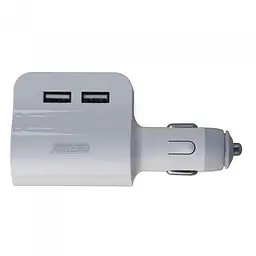 Автомобільний зарядний пристрій Ezra CR05, 3 USB, 12–24 В, білий - мініатюра 3