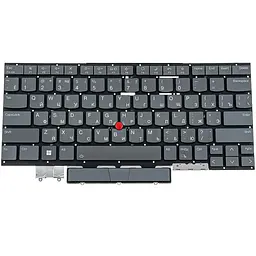 Клавіатура для ноутбука LENOVO (ThinkPad: X1 Yoga 8th Gen) rus, storm grey, без фрейму, підсвічування клавіш (ОРИГІНАЛ) - мініатюра 2