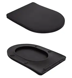 Унітаз підлоговий Qtap Robin Ultra Quiet з сидінням Slim Duroplast/ Soft-close/ Quick Release QT13226083AMB - мініатюра 7