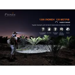Налобний ліхтар Fenix HM60R 1300 лм, алюмінієвий, 85х45х45 мм, камуфляж - мініатюра 6