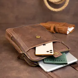 Чоловіча шкіряна сумка SHVIGEL 20х26,5х4,5 см sum0012316 - мініатюра 7