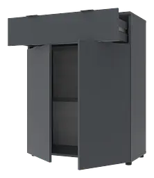 Комод Doros Рон 2 2 фасади 1 шухляда Графіт 80х38х100 (41516004) - мініатюра 7