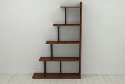 Етажерка Ferrum-decor Стелла 1600x1020x300 Чорний метал ДСП Венге Магія (FRD-105486) - мініатюра 5
