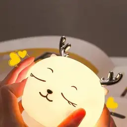 Нічник дитячий силіконовий Олень на акумуляторі Cute Deer Silicone Night Light