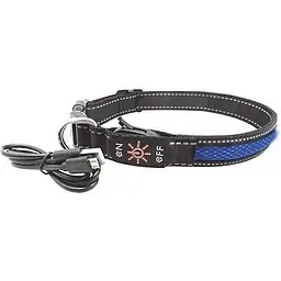 Нашийник для собак AnimAll LED S 2,5/30-40 см, синій