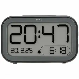 Будильник цифровий TFA LCD-LED BINGO HYBRID чорний 132x41x81 мм (60204801)