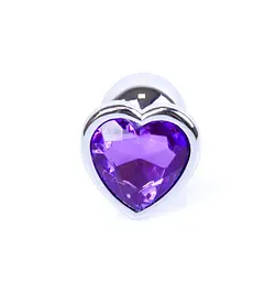 Анальная пробка Jewellery Silver Heart серебристая - мініатюра 2