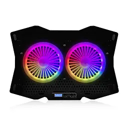 Підставка для ноутбуків 15 - 16 - 17 - 18 - Modecom SILENT FAN MC-CF18 з 2 вентиляторами та підсвічуванням RGB - мініатюра 2