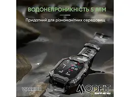 Чоловічий наручний годинник Warrior Army Green Modfit acs0029734 - мініатюра 8