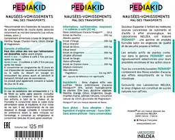 Сироп від закачування в транспорті Pediakid Nausees-Vomissements Mal Des Transports 125 мл - мініатюра 2