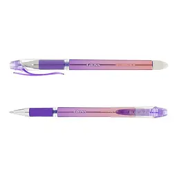 Ручка гелева Buromax Gloss Пиши-стирай з гумовим гріпом синя 0.5 мм упаковка 12 шт. (BM.8312-01) - мініатюра 2
