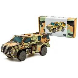 Дерев'яний 3D конструктор "Бушмайстер" 139 деталей PuzzleOK 11х25х10 см det0015001