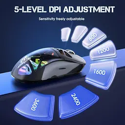 Комп'ютерна мишка Onikuma ігрова бездротова з RGB підсвічуванням акумулятором та 3 режимами підключення - мініатюра 4
