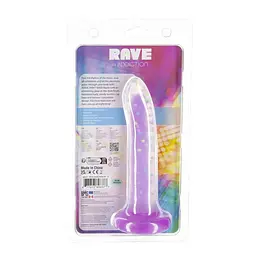 Фалоімітатор, що світиться в темряві Addiction Rave 8″ Glow in the Dark Dildo Purple Confetti, 20.3 см + віброкуля в подарунок - мініатюра 8