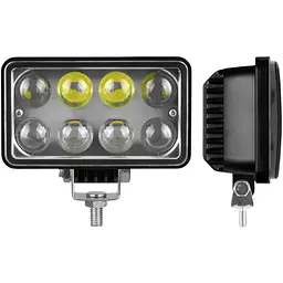 LED фара Brevia 10-30V 24W (8x3W) 1600Lm Spot Далеке світло Алюмінієвий корпус (BOL0803L)