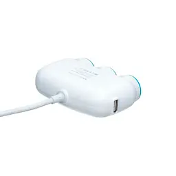 Автомобільний зарядний пристрій із розгалужувачем прикурювача Hoco C1 + 2 USB White - мініатюра 2