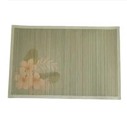 Бамбуковий килимок оливковий з квітами 45x30 см (91640002) - мініатюра 2