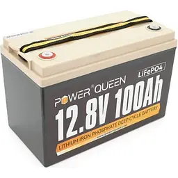 Акумулятор Power Queen LiFePO4 12V (12.8V/100Ah/1280Wh) (P12V100-BASIC-4-A100) [157264] - мініатюра 2