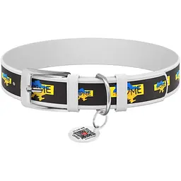 Нашийник для собак Waudog Design Дім, шкіряний, з QR паспортом, XS, 21-29х1, 2 см, білий - мініатюра 2