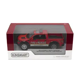 Металевий інерційний пікап Ford F-150 SVT Raptor Supercrew Police/Fire 5", відкриваються двері - мініатюра 2