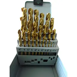 Набір свердл HSS TiN по металу 1-13 мм VULKAN (25 шт)