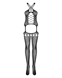 Бодістокінг Obsessive Bodystocking G313 шнурівка геометричний декор S/M/L - мініатюра 5