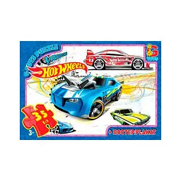 Пазли дитячі картонні G-Toys Hot Wheels 35 ел. (IP-177-P-689)