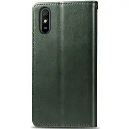 Шкіряний чохол-книжка GETMAN Gallant (PU) для Xiaomi Redmi 9A Зелений - мініатюра 5
