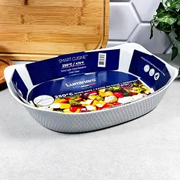 Форма скляна Luminarc Smart Cuisine Wavy Granit для запікання овальна 34 x 25 см (X1629) - мініатюра 2