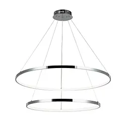 Люстра стельова LED Levistella 7529832-2A CHROME LED (600+800), 100W, хром, сучасний стиль з пультом, три режими світла, діаметр - мініатюра 2