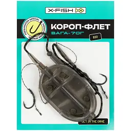 Оснащення коропове X-Fish Короп-флет Big 2 гачка 70g - мініатюра 2