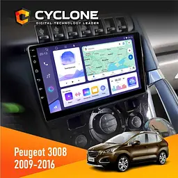 Штатна магнітола Peugeot (3008) 2009-2016 Climate Cyclone C9-011 4x64, DSP Cyclone (НФ-00007092)