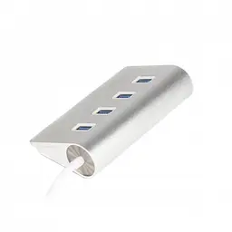 USB концентратор (Hub) 3.0 Maxter 4 порти метал, сріблястий - мініатюра 3