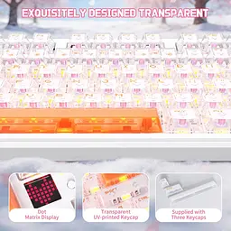 Клавіатура Attack Shark X87 Ultra RGB Meg Shark Switches Wireless Iced Orange (AS-6979033730236-IO) [176652] - мініатюра 7