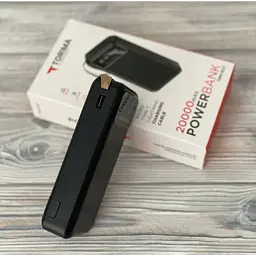 Павербанк з LED-дисплеєм та 4 вбудованими кабелями Micro-USB/Type-C/Lightning/USB TORIMA TRM-1021 20000 мАг Power bank для гаджетів Зовнішній акумулятор з ліхтарем та індикатором заряду Чорний - мініатюра 7