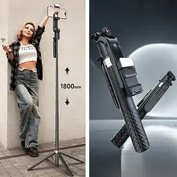 Штатив-трипод Adyss A101 з пультом 1.8 m чорний - мініатюра 7