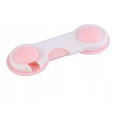 Замок на меблі захист від дітей, блокіратор для ящиків 9.5 см White Pink (17697)