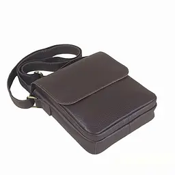 Сумка чоловіча шкіряна 2 відділи GS 23*20*7 см коричнева флотар (МА 001 кор Ф) 200 - мініатюра 2