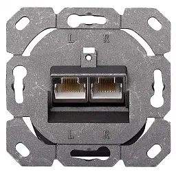 Комп'ютерна розетка Digitus 2xRJ45 STP, cat. 6, для відкритої проводки (DN-9006-N) - мініатюра 6