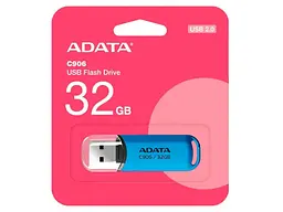 USB флеш накопичувач ADATA 32 GB C906 USB 2.0 Blue (AC906-32G-RWB) - мініатюра 4