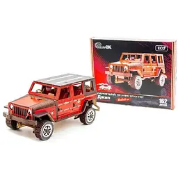 Дерев'яний 3D конструктор Джип Wrangler PuzzleOk Арт-25162 162 деталі 