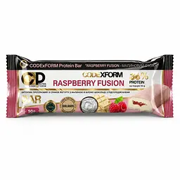 Блок протеїнових батончиків CODExFORM Protein Bar 12*50 г - Малина - мініатюра 2