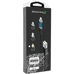 Дата кабель USB 2.0 AM to Micro 5P 1.0m Magnet Grand-X (MG-01M) - мініатюра 6