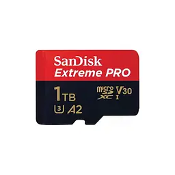 Карта пам'яті SanDisk 1 TB microSDXC UHS-I U3 Extreme Pro+SD Adapter (SDSQXCD-1T00-GN6MA) - мініатюра 2