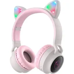 Навушники з мікрофоном Hoco W27 Cat Ear Grey - мініатюра 8