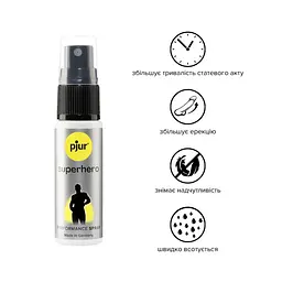Pjur Superhero Strong Рerformance Spray - Пролонгуючий спрей, 20 мл - мініатюра 2